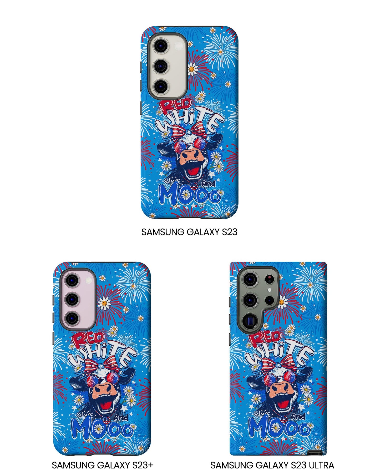 RED WHITE AND MOOO COW PHONE CASE - TY1306262