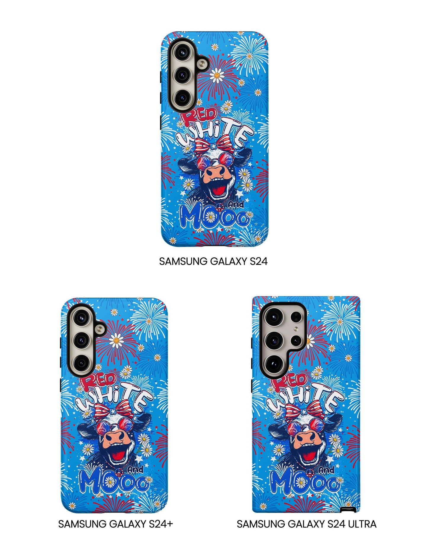 RED WHITE AND MOOO COW PHONE CASE - TY1306262