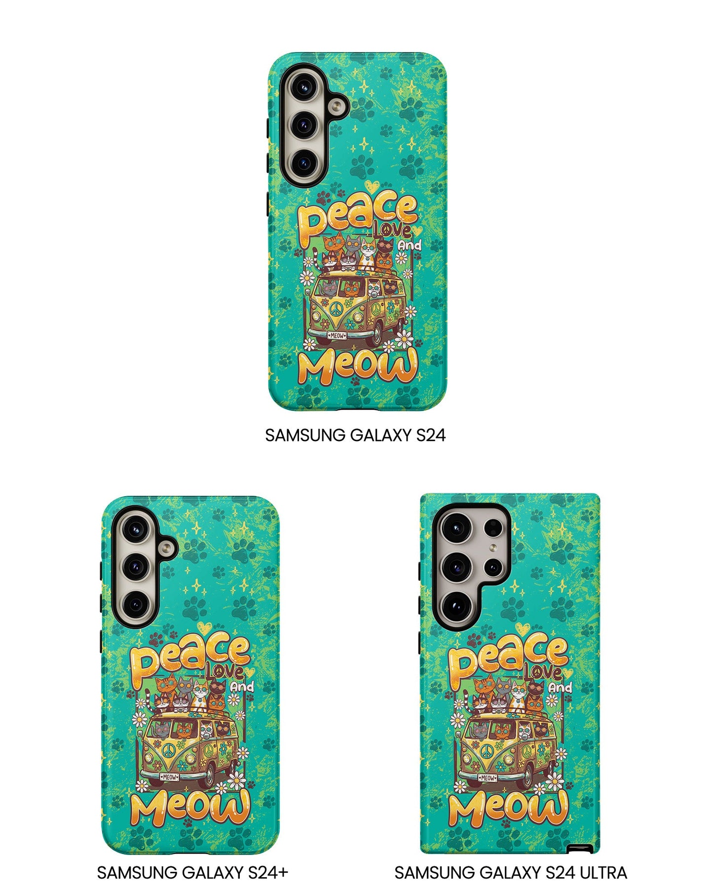 PEACE LOVE AND MEOW CATS PHONE CASE - TY0707263