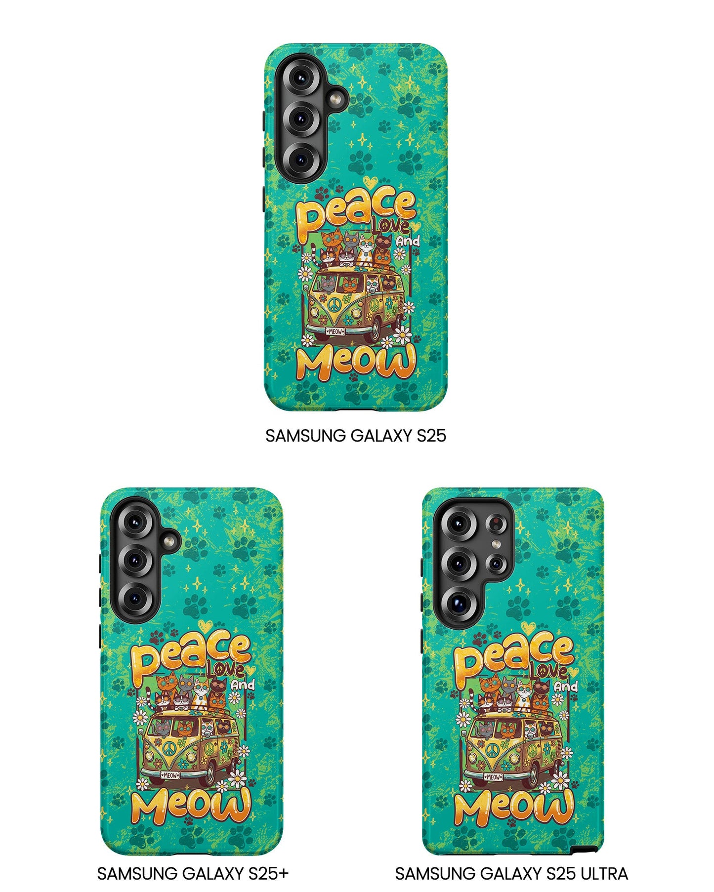 PEACE LOVE AND MEOW CATS PHONE CASE - TY0707263