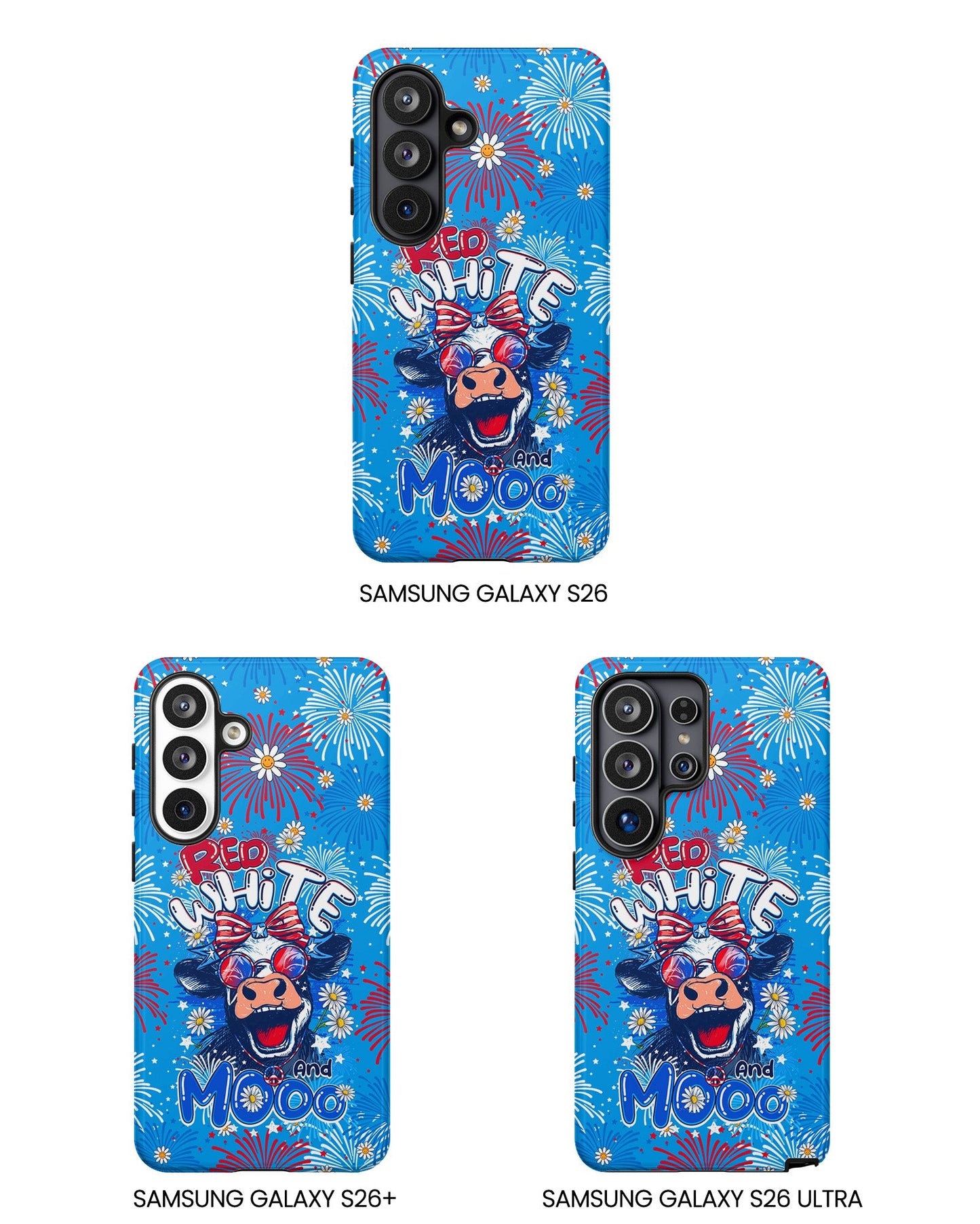 RED WHITE AND MOOO COW PHONE CASE - TY1306262
