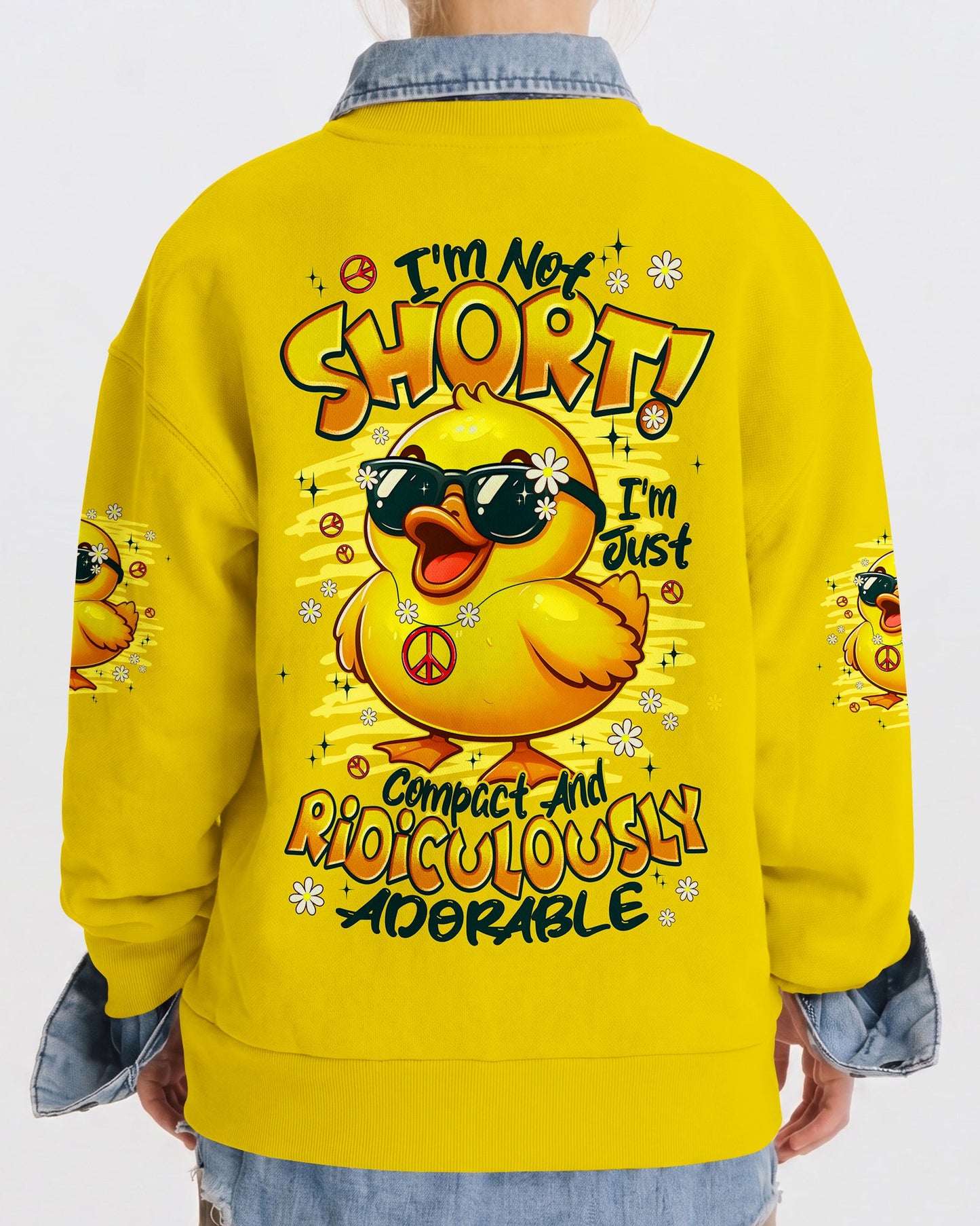 I'M NOT SHORT DUCK HIPPIE KIDS ALL OVER PRINT - TYPQ1206261