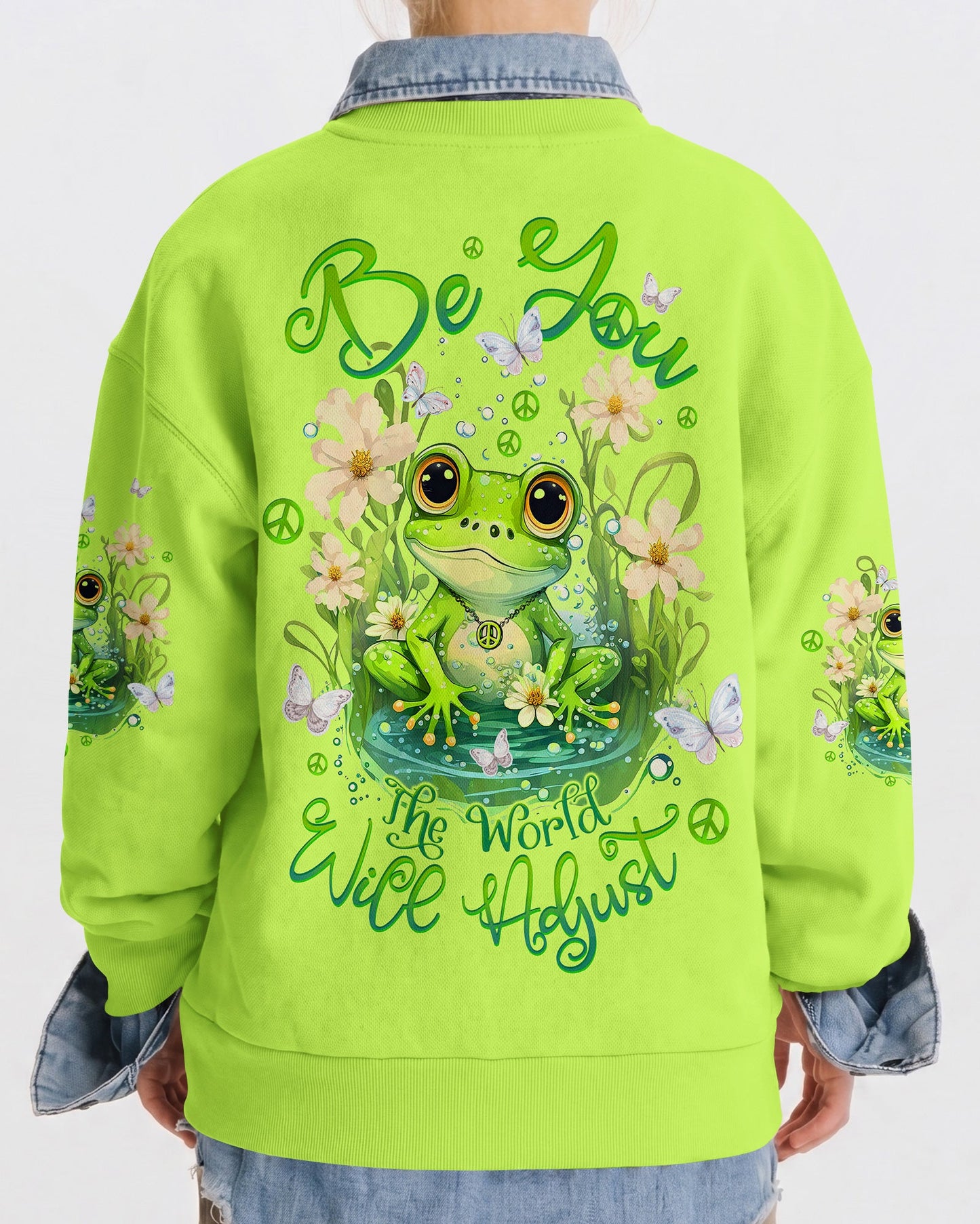 BE YOU THE WORLD WILL ADJUST FROG KIDS ALL OVER PRINT - TLTW1512234
