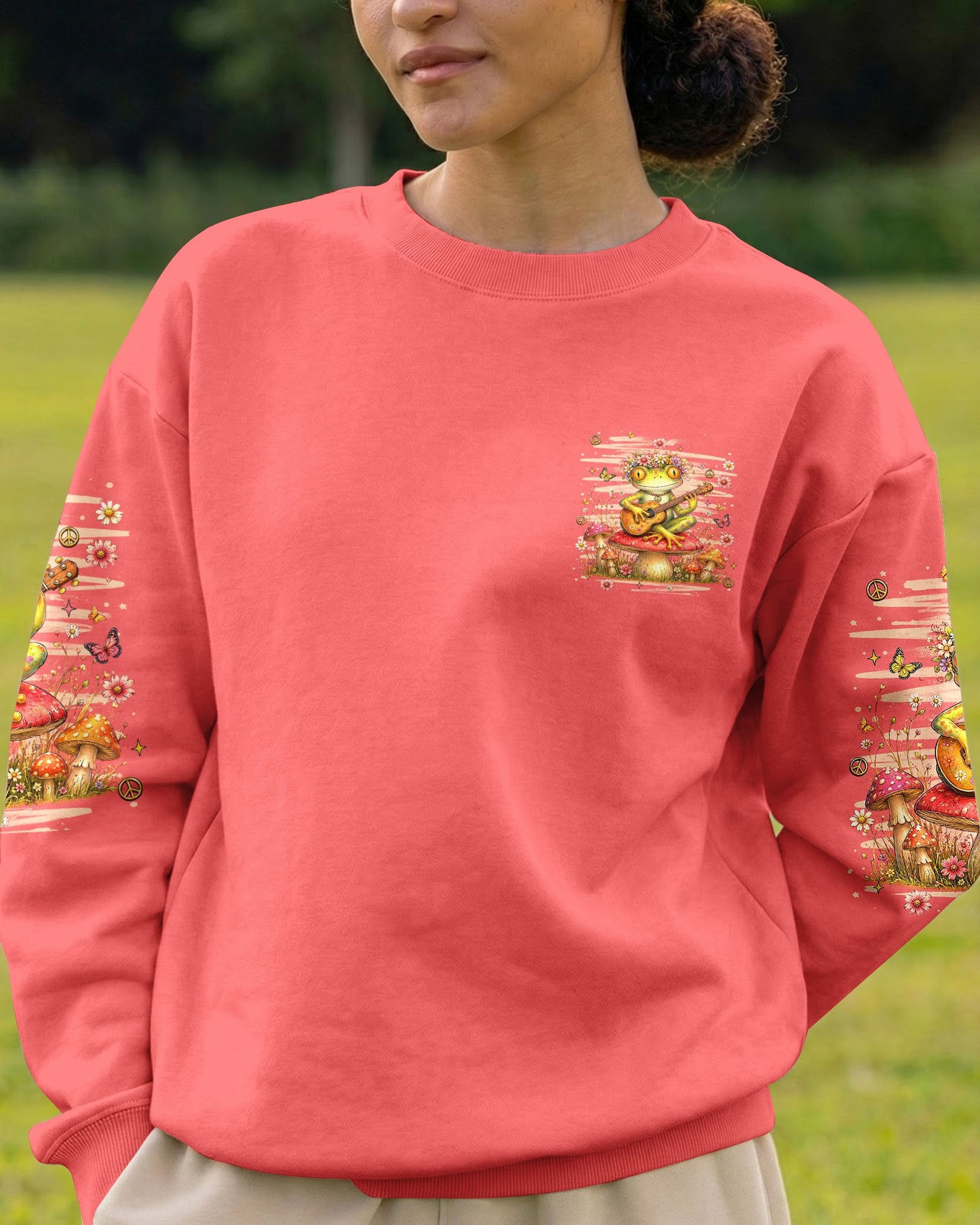WHISPER WORDS OF WISDOM LET IT BE FROG ALL OVER PRINT  - TLHN0107264