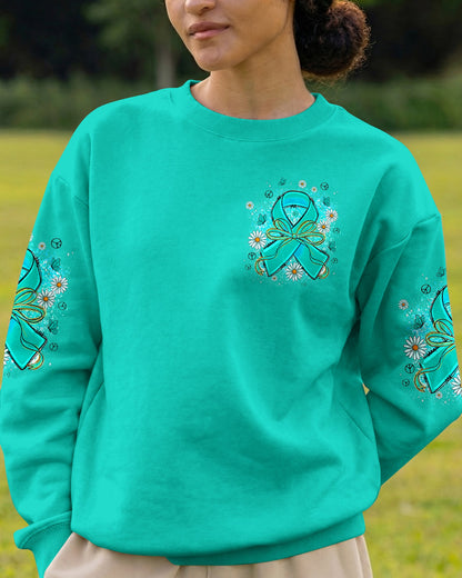 IN SEPTEMBER WE WEAR TEAL OVARIAN CANCER AWARENESS ALL OVER PRINT - TYPQ1507261
