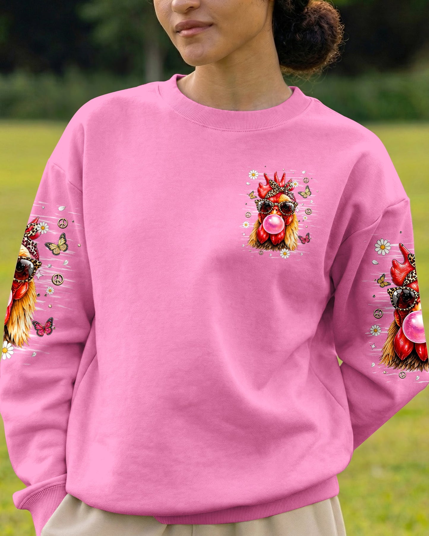 TOO COOL TO BE CLUCKED WITH CHICKEN ALL OVER PRINT  - TLHN1006261