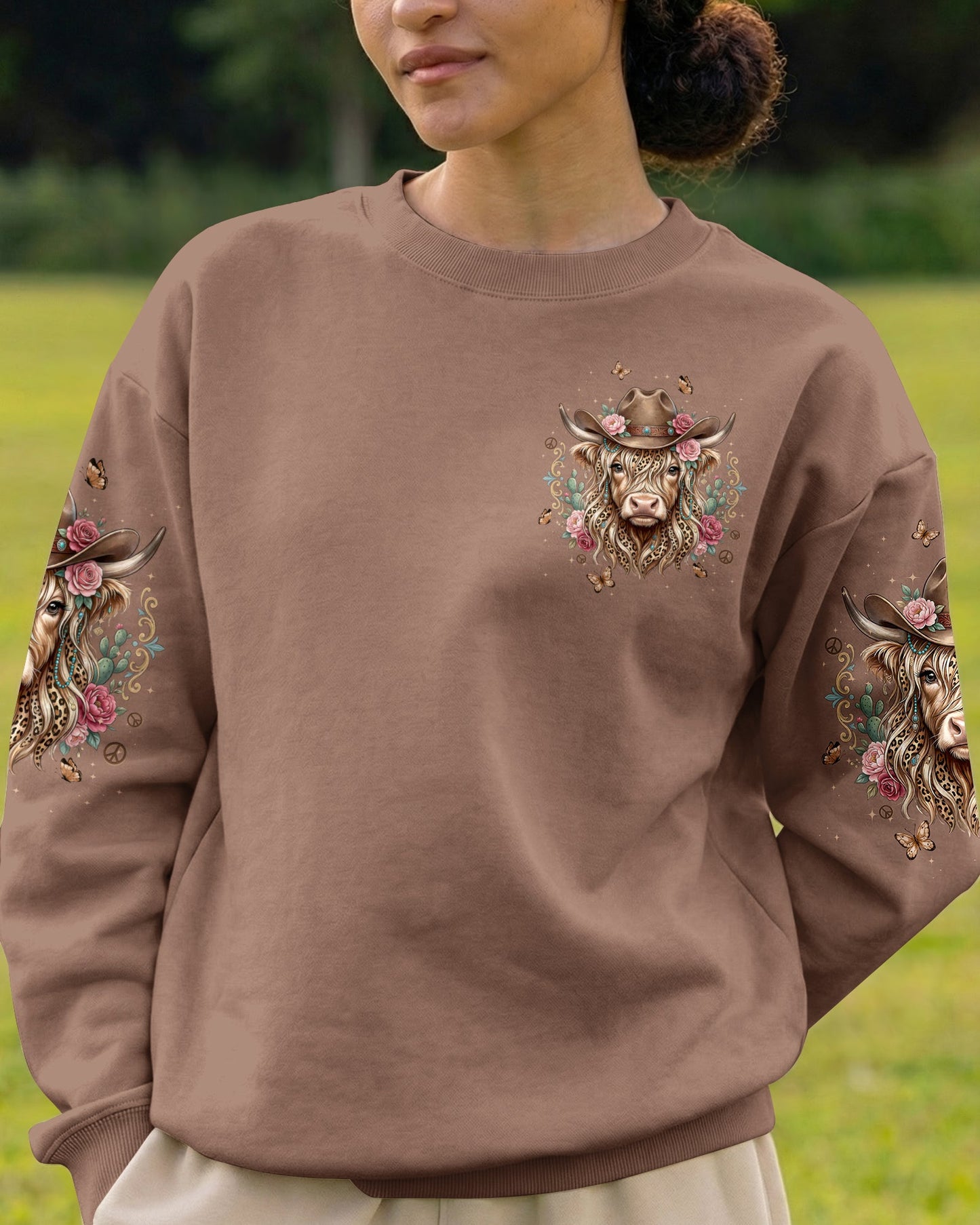 LITTLE COUNTRY LOTTA ATTITUDE COW ALL OVER PRINT  - TLTW1006264