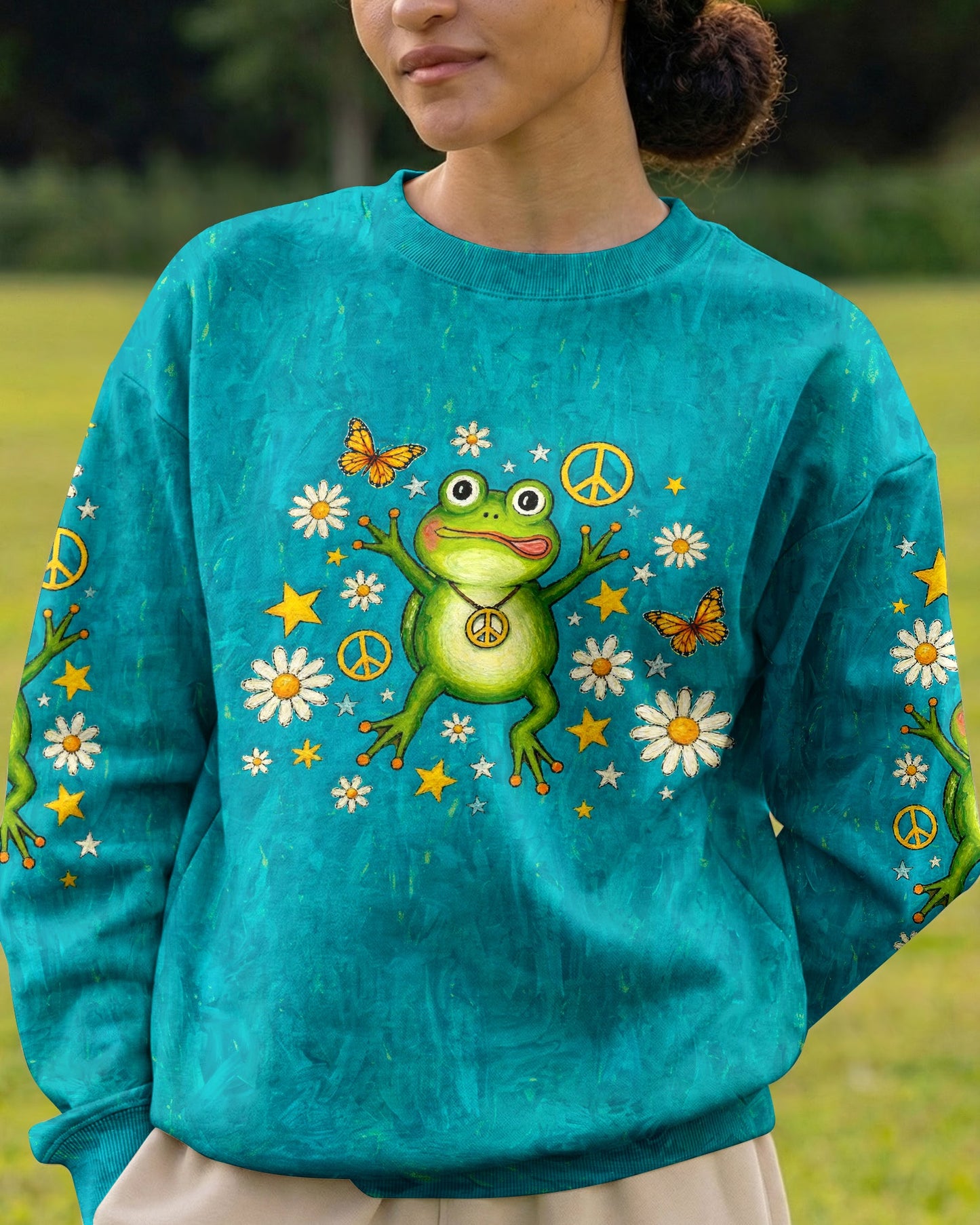 BE YOU THE WORLD WILL ADJUST FROG ALL OVER PRINT  - TLNO2804262