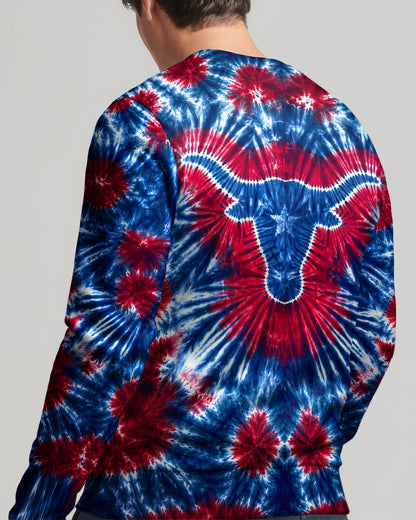LONGHORN TEXAS STATE RED WHITE & BLUE SWIRL ALL OVER PRINT - TLNT1206261