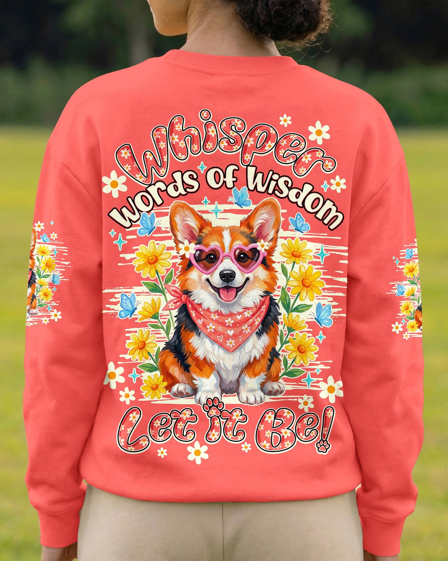 WHISPER WORDS OF WISDOM LET IT BE CORGI ALL OVER PRINT - TY0904262