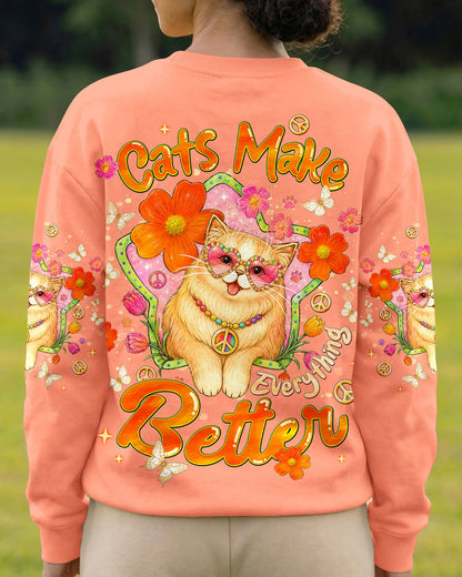 CATS MAKE EVERYTHING BETTER ALL OVER PRINT - TLNT0907263