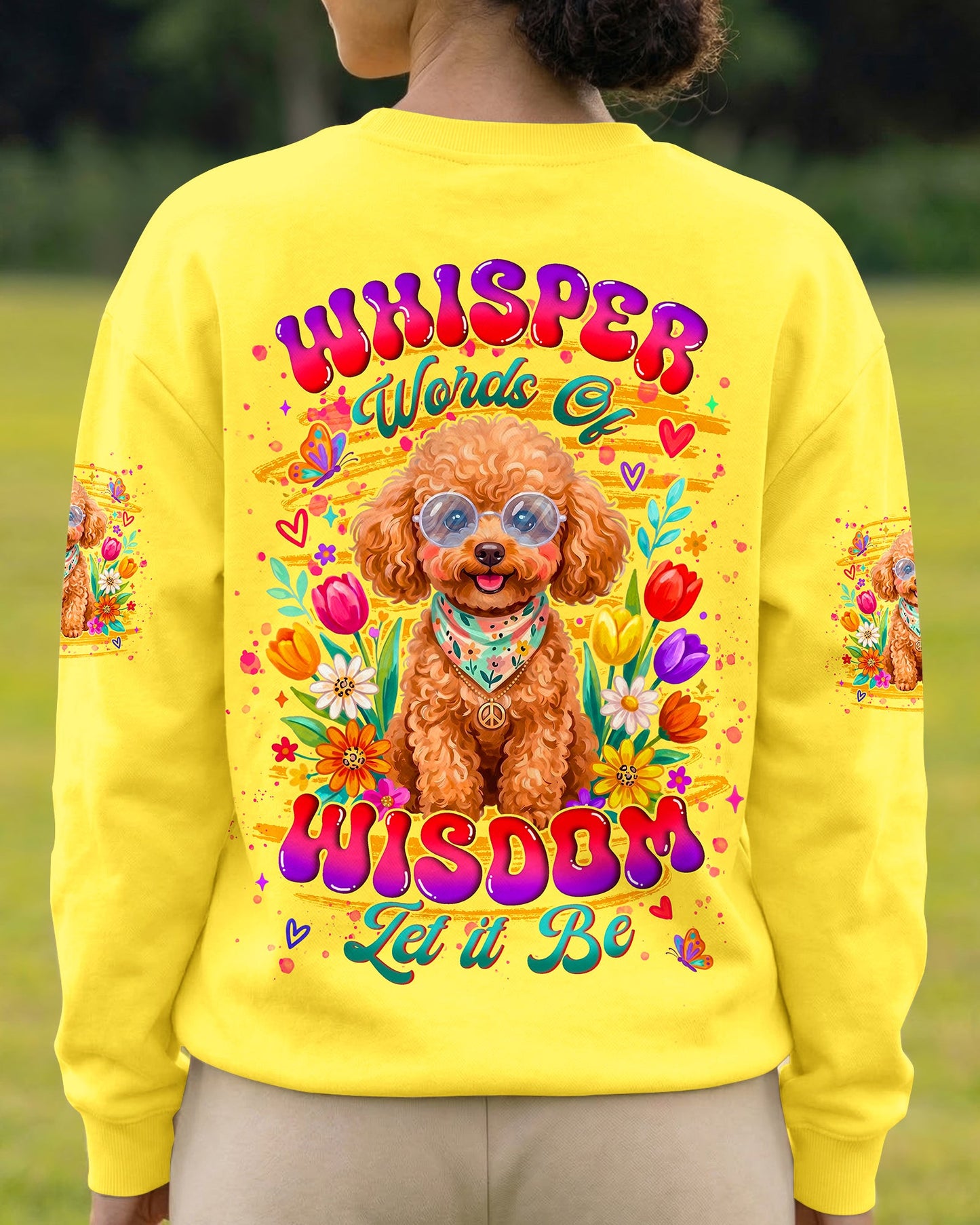 WHISPER WORDS OF WISDOM LET IT BE POODLE DOG ALL OVER PRINT - TYLN2605262