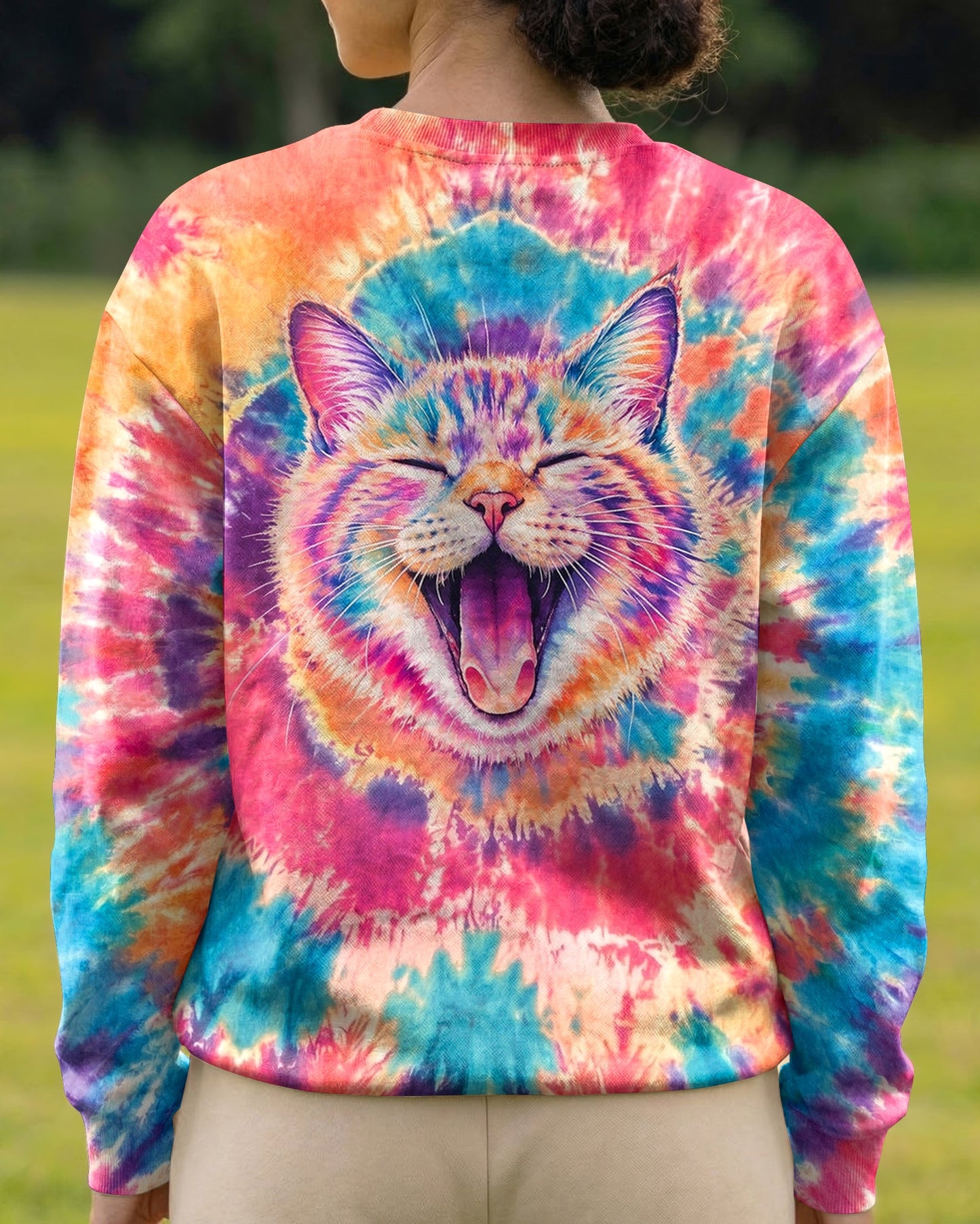 JOYFUL CAT WATERCOLOR PATTERN  ALL OVER PRINT - TLNO2404261
