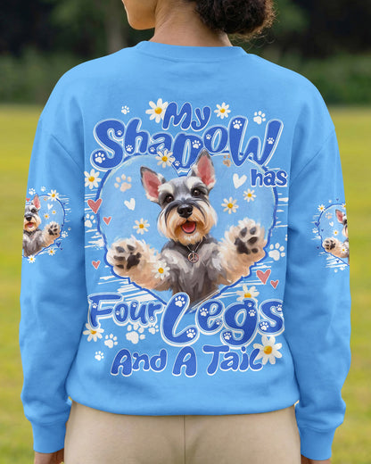 MY SHADOW HAS FOUR LEGS AND A TAIL SCHNAUZER DOG ALL OVER PRINT - TY2005261