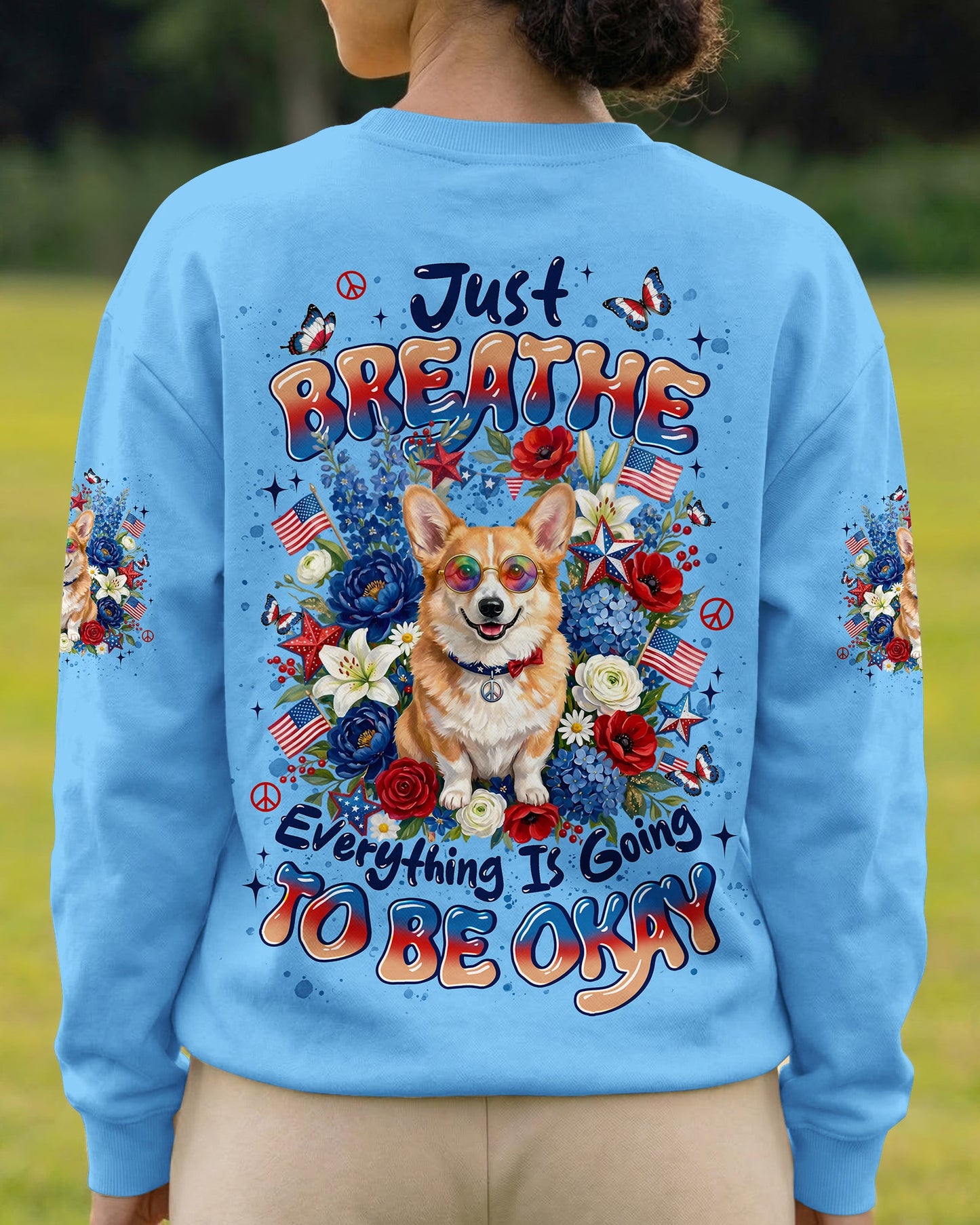 JUST BREATHE CORGI DOG ALL OVER PRINT - TYLN1405262