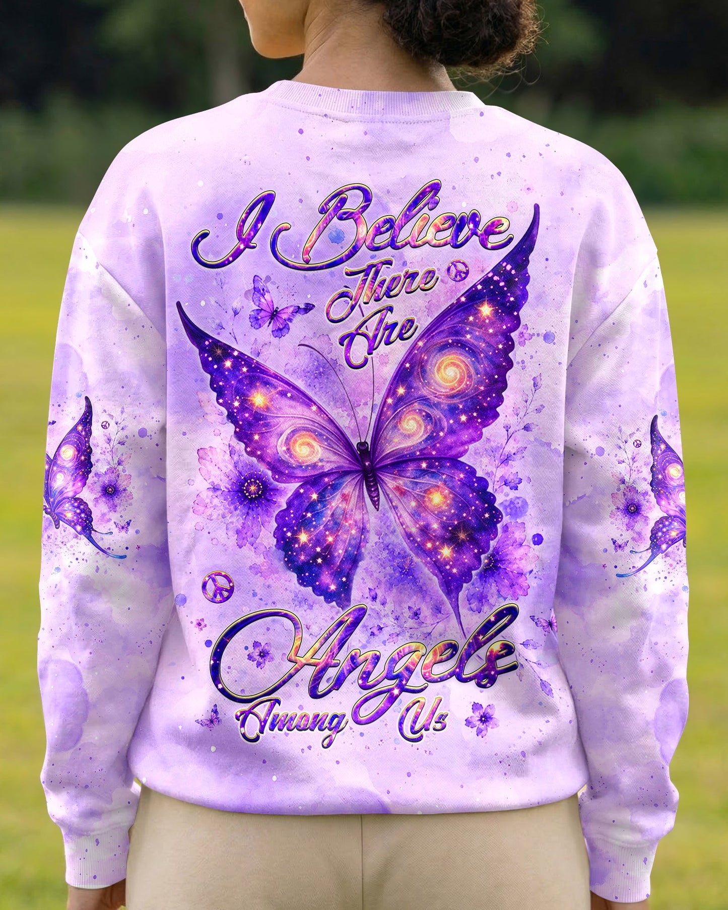 I BELIEVE THERE ARE ANGELS AMONG US BUTTERFLY ALL OVER PRINT - TLHG2906264