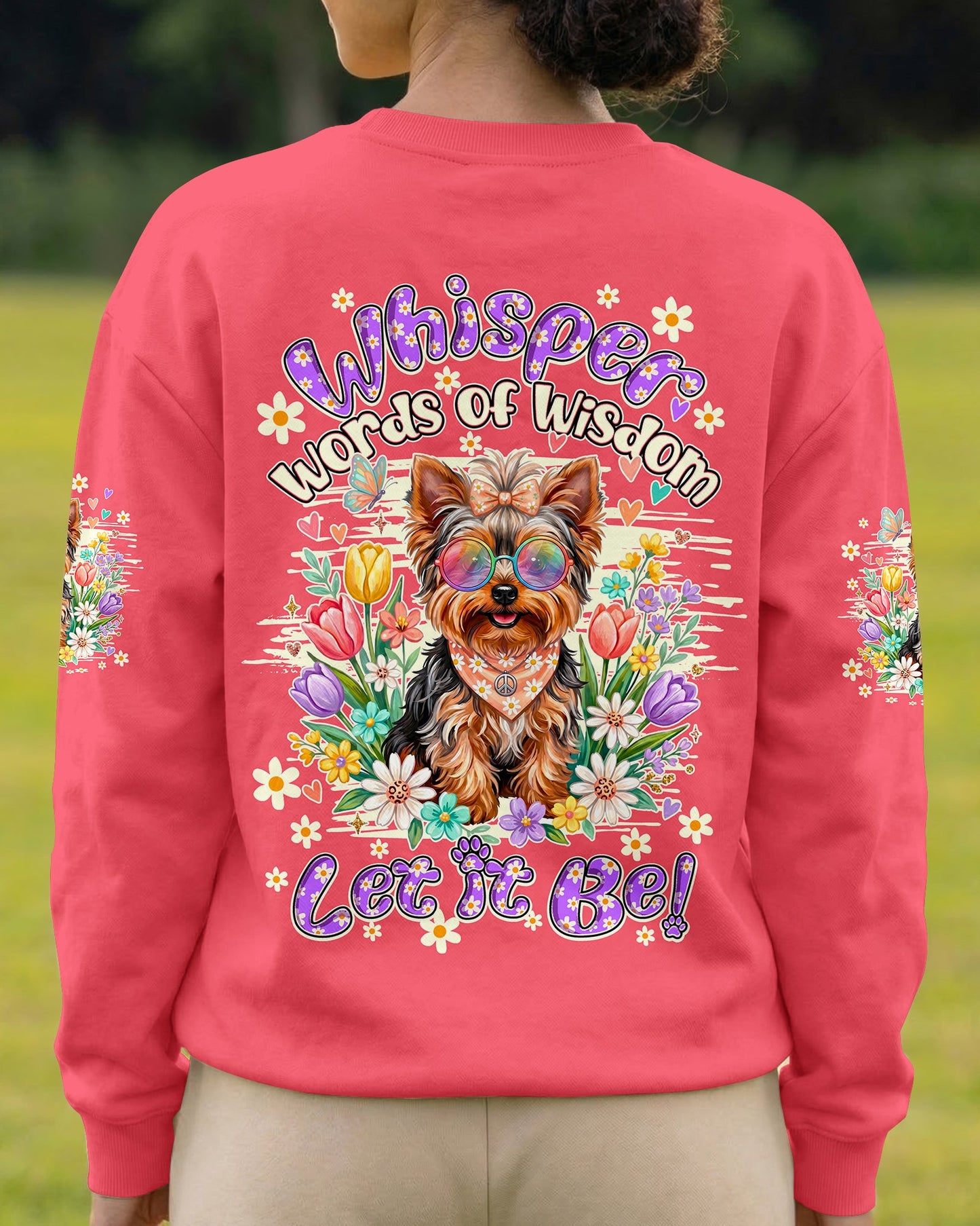 WHISPER WORDS OF WISDOM LET IT BE YORKSHIRE TERRIER DOG ALL OVER PRINT - TY0405264