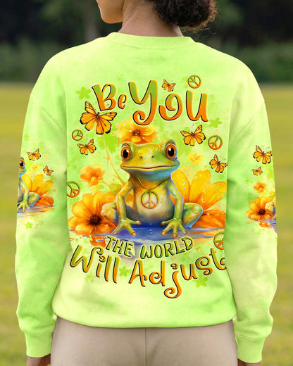 BE YOU THE WORLD WILL ADJUST FROG ALL OVER PRINT - TLNO2909231