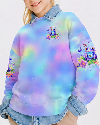 BE YOU THE WORLD WILL ADJUST FROG KIDS ALL OVER PRINT - YHDU1812237