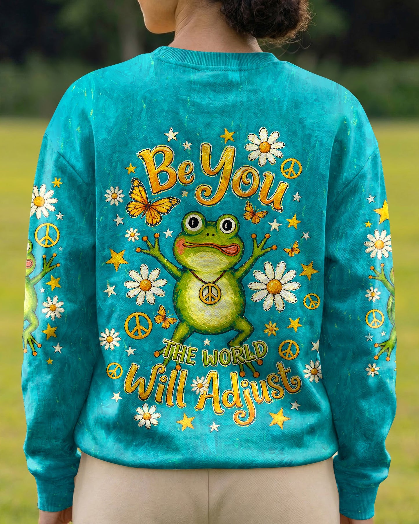 BE YOU THE WORLD WILL ADJUST FROG ALL OVER PRINT  - TLNO2804262