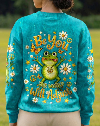BE YOU THE WORLD WILL ADJUST FROG ALL OVER PRINT  - TLNO2804262
