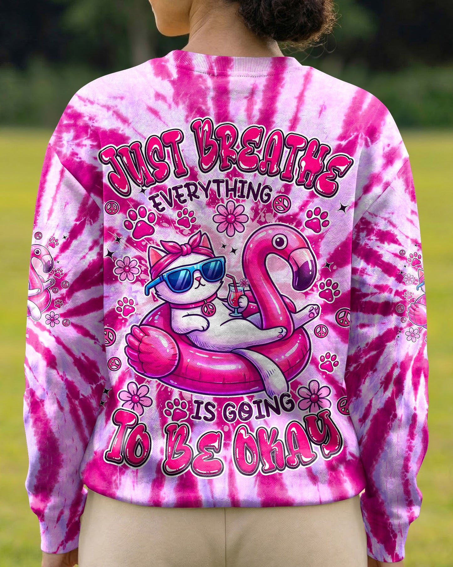 JUST BREATHE CAT ALL OVER PRINT - TYPQ2804262