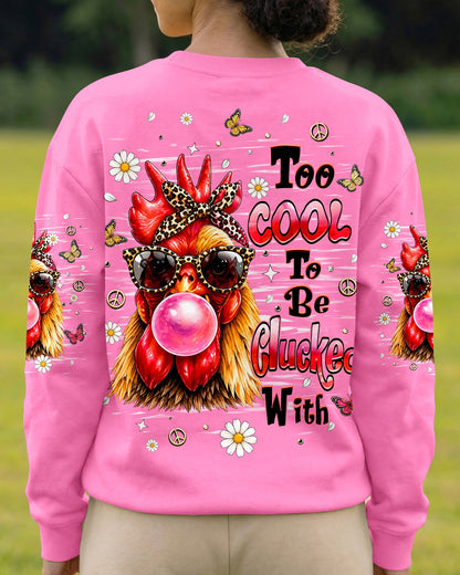 TOO COOL TO BE CLUCKED WITH CHICKEN ALL OVER PRINT  - TLHN1006261