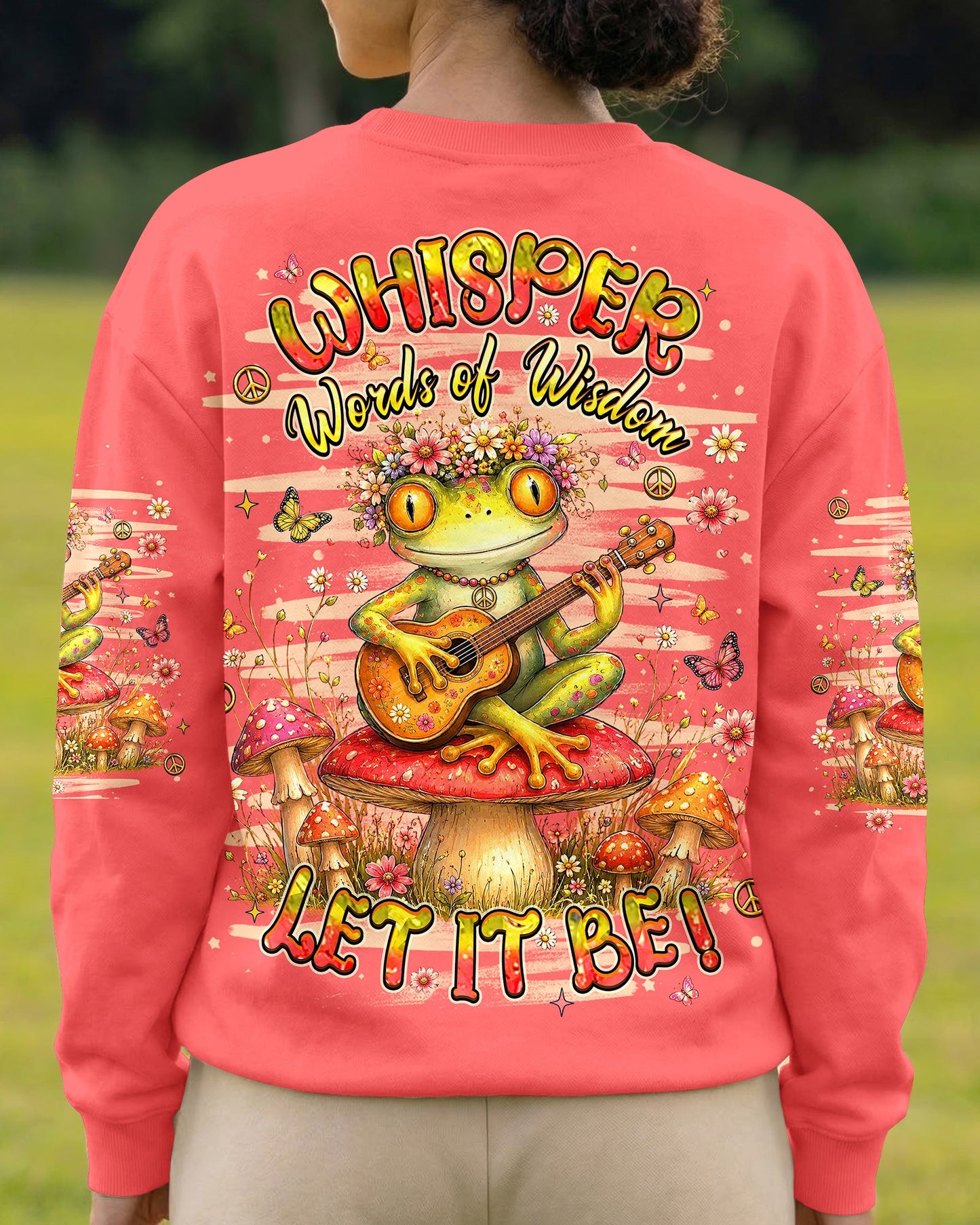 WHISPER WORDS OF WISDOM LET IT BE FROG ALL OVER PRINT  - TLHN0107264