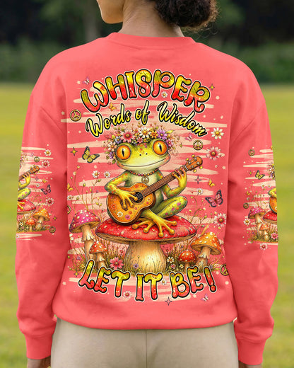 WHISPER WORDS OF WISDOM LET IT BE FROG ALL OVER PRINT  - TLHN0107264