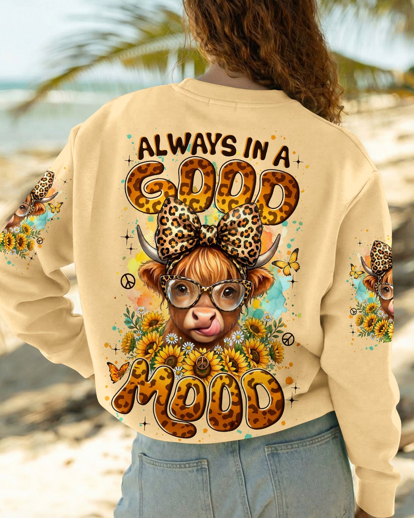 ALWAYS IN A GOOD MOOD COW ALL OVER PRINT - TYLN2105262