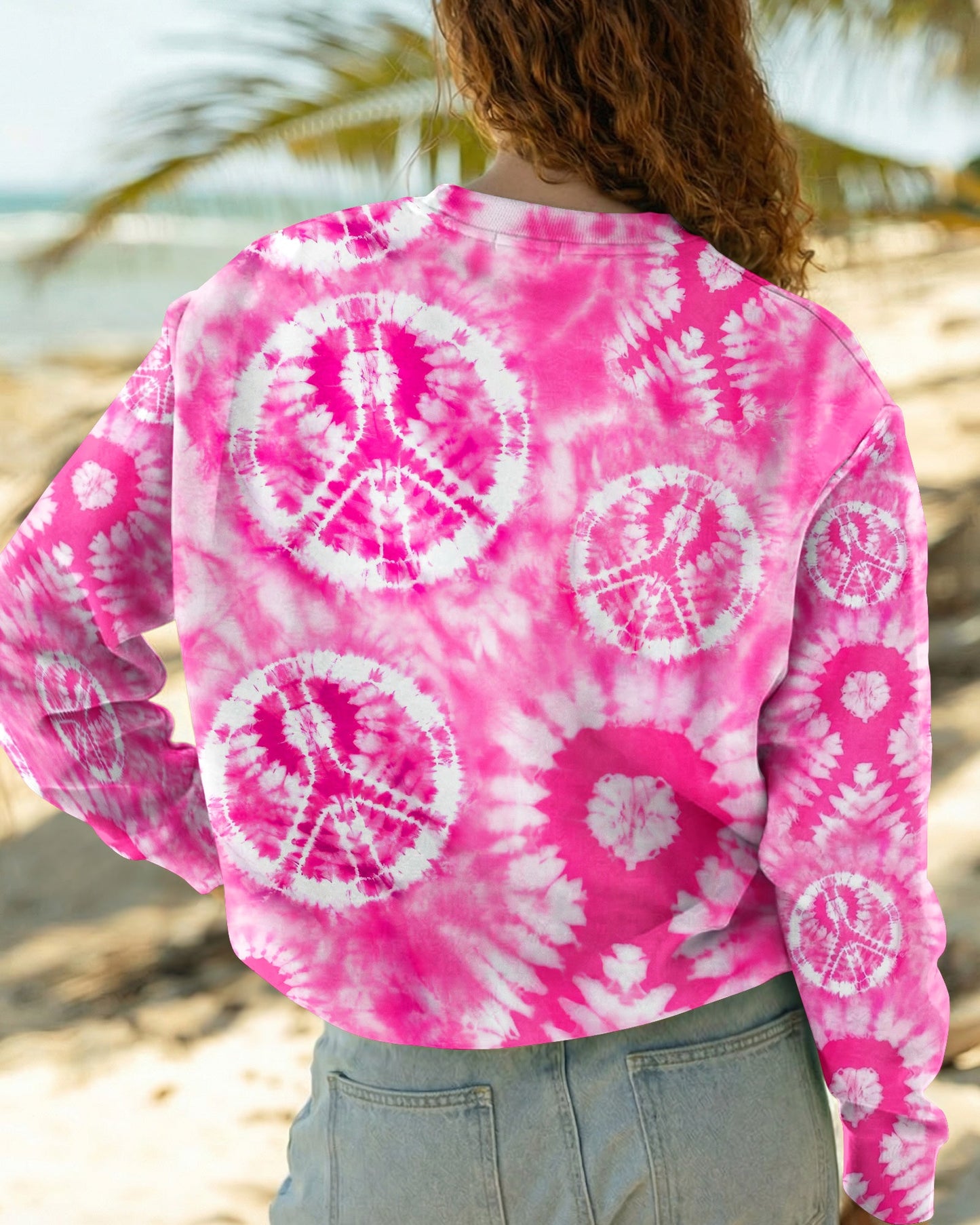 PINK PEACE SWIRL ALL OVER PRINT - RI1006261
