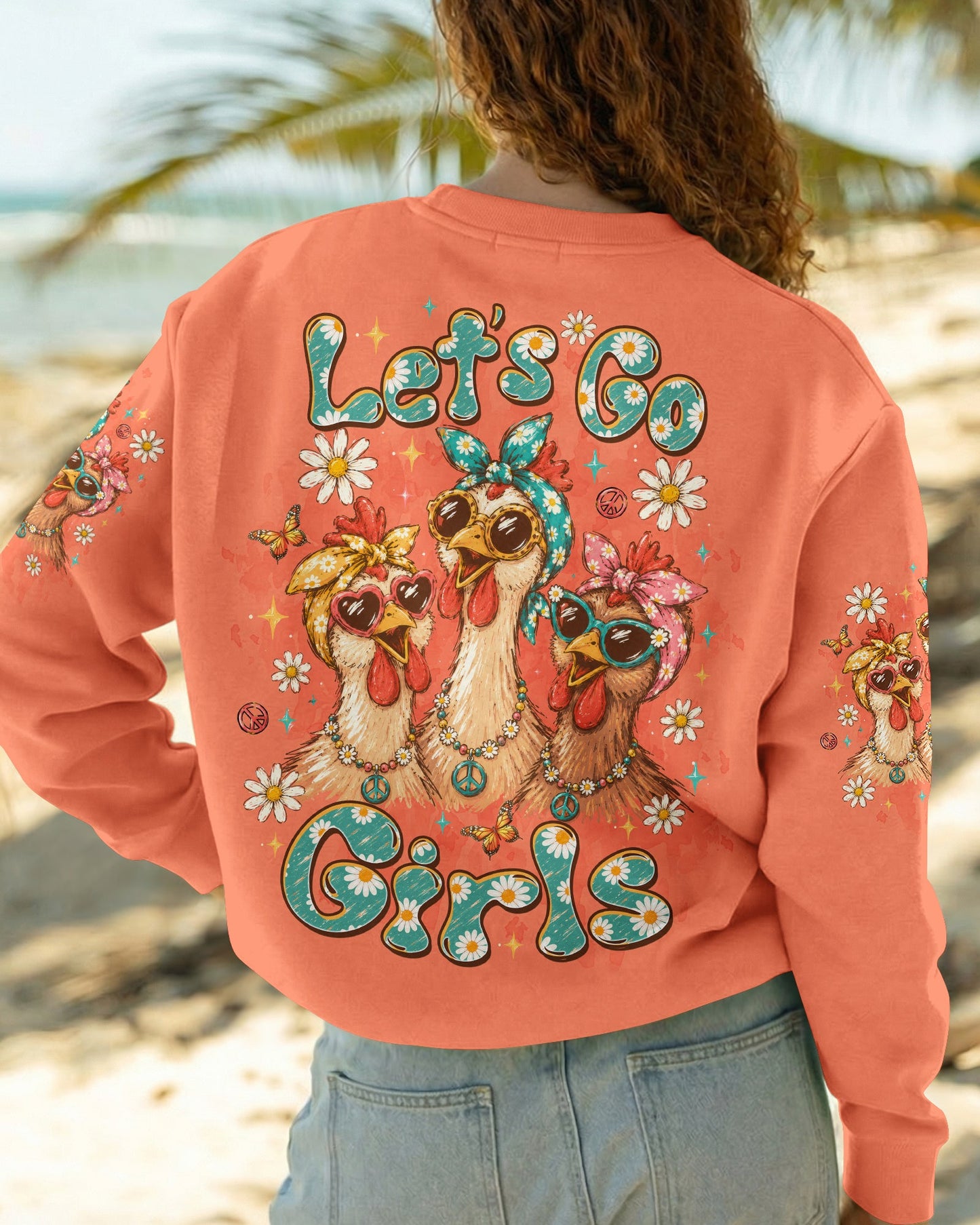 LET'S GO GIRLS CHICKEN ALL OVER PRINT - TLTW0107267