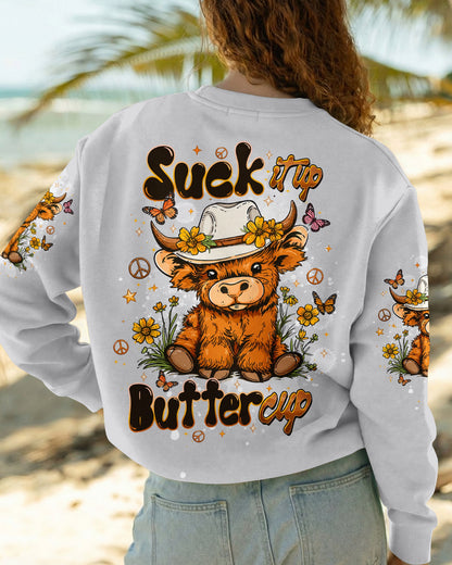 SUCK IT UP BUTTERCUP HIGHLAND COW ALL OVER PRINT  - TLTW1006262