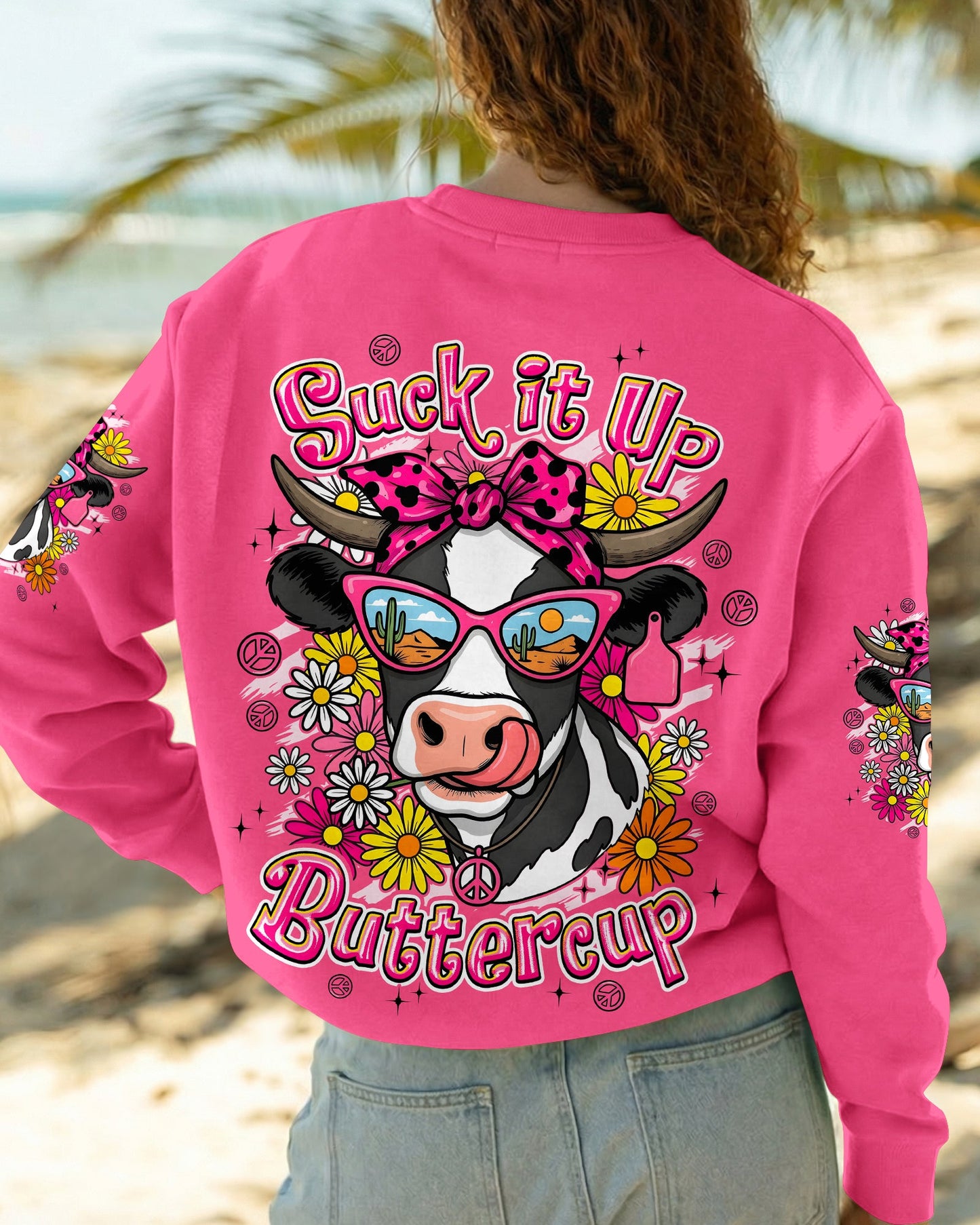 SUCK IT UP BUTTERCUP COW ALL OVER PRINT - TYPQ1306262