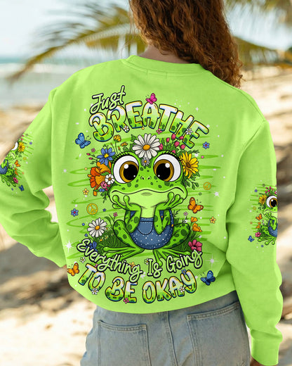 JUST BREATHE FROG ALL OVER PRINT - TLHG2206263