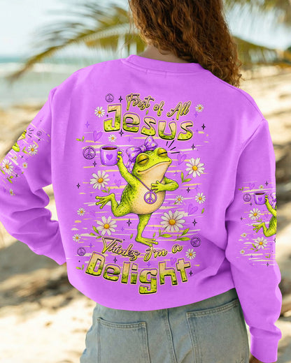 FIRST OF ALL JESUS THINKS FROG ALL OVER PRINT  - TLHN0307262