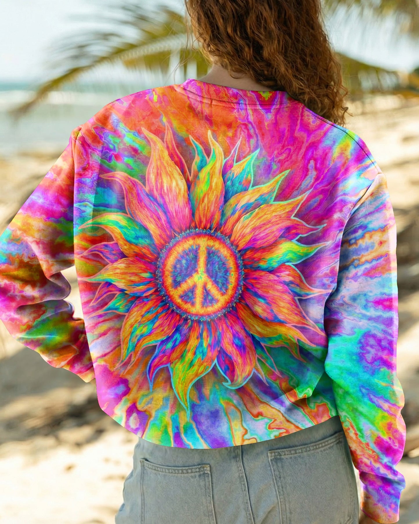 SUNFLOWER LIQUID ART  ALL OVER PRINT - TLTW0907261