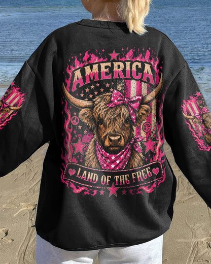 LAND OF THE FREE COW ALL OVER PRINT - TLHN0506261
