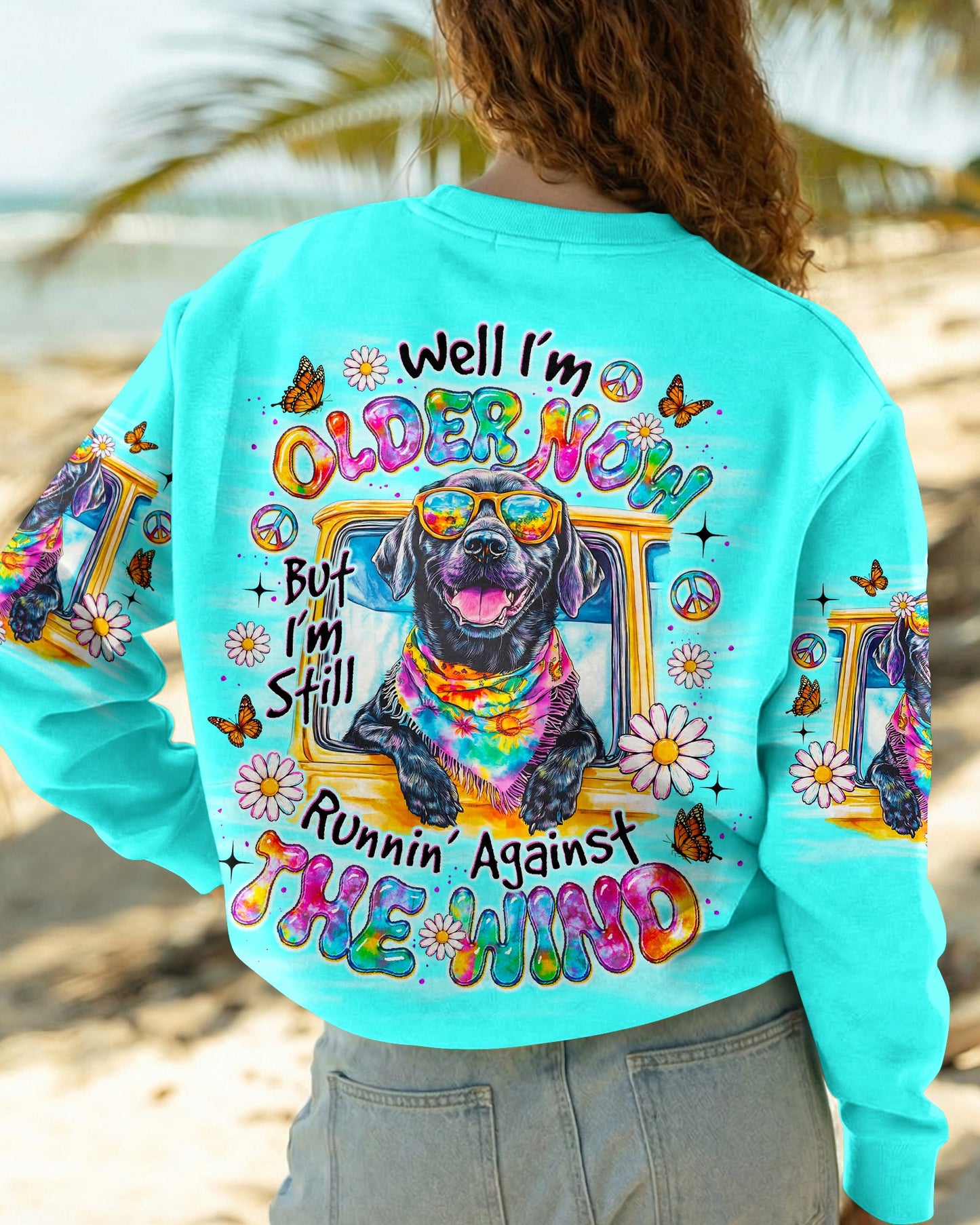 RUNNING AGAINST THE WIND LABRADOR DOG  ALL OVER PRINT - TLNO1905263