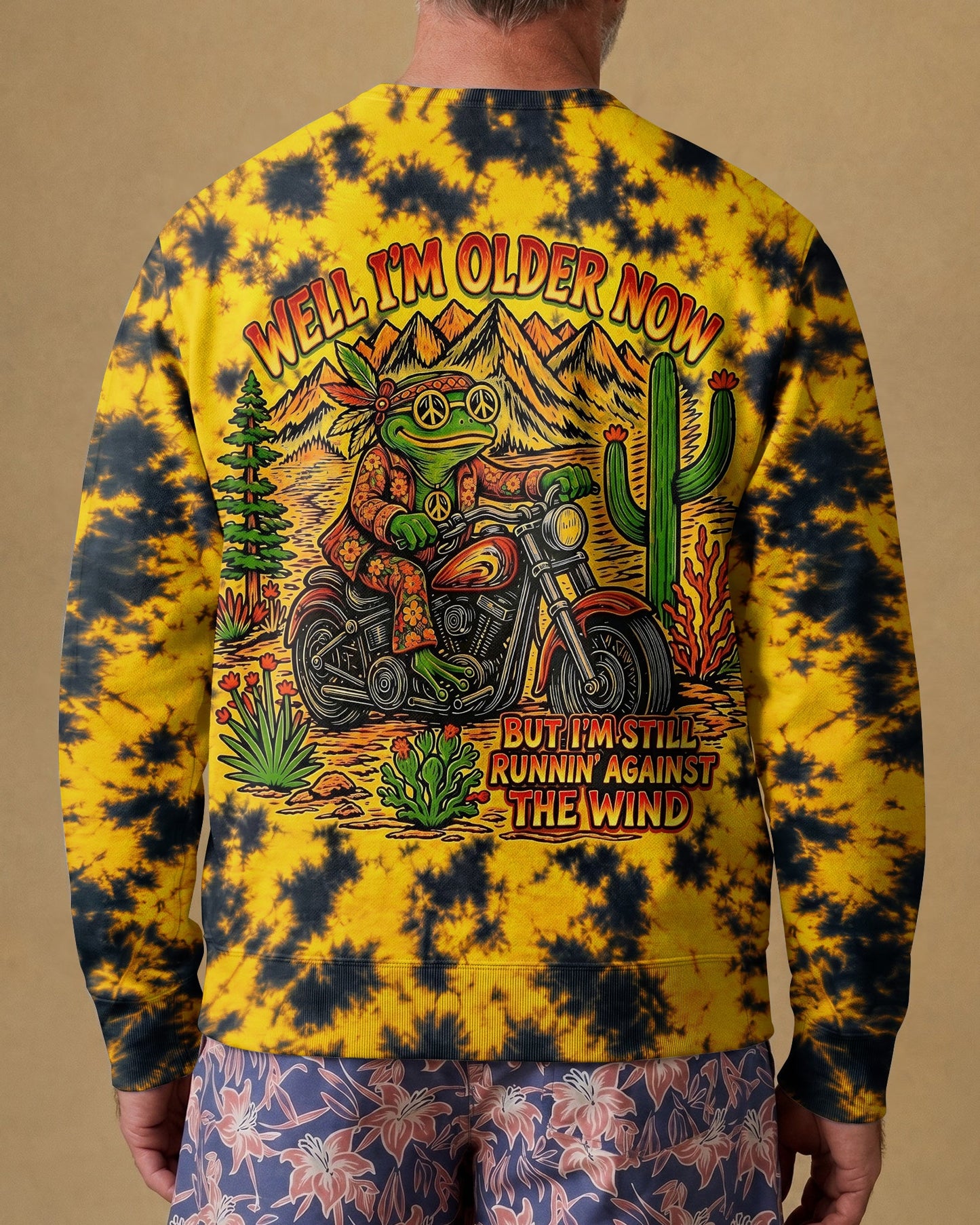 WELL I'M OLDER NOW HIPPIE FROG ALL OVER PRINT - RI2606261