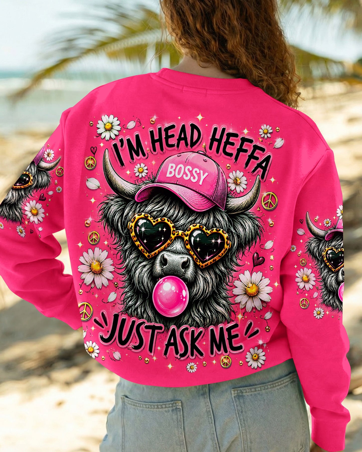 I’M HEAD HEFFA JUST ASK ME COW ALL OVER PRINT  - TLNO2505261