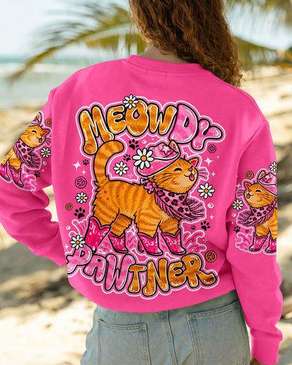 MEOWDY PAWTNER ORANGE TABBY CAT ALL OVER PRINT - TLNO0907262