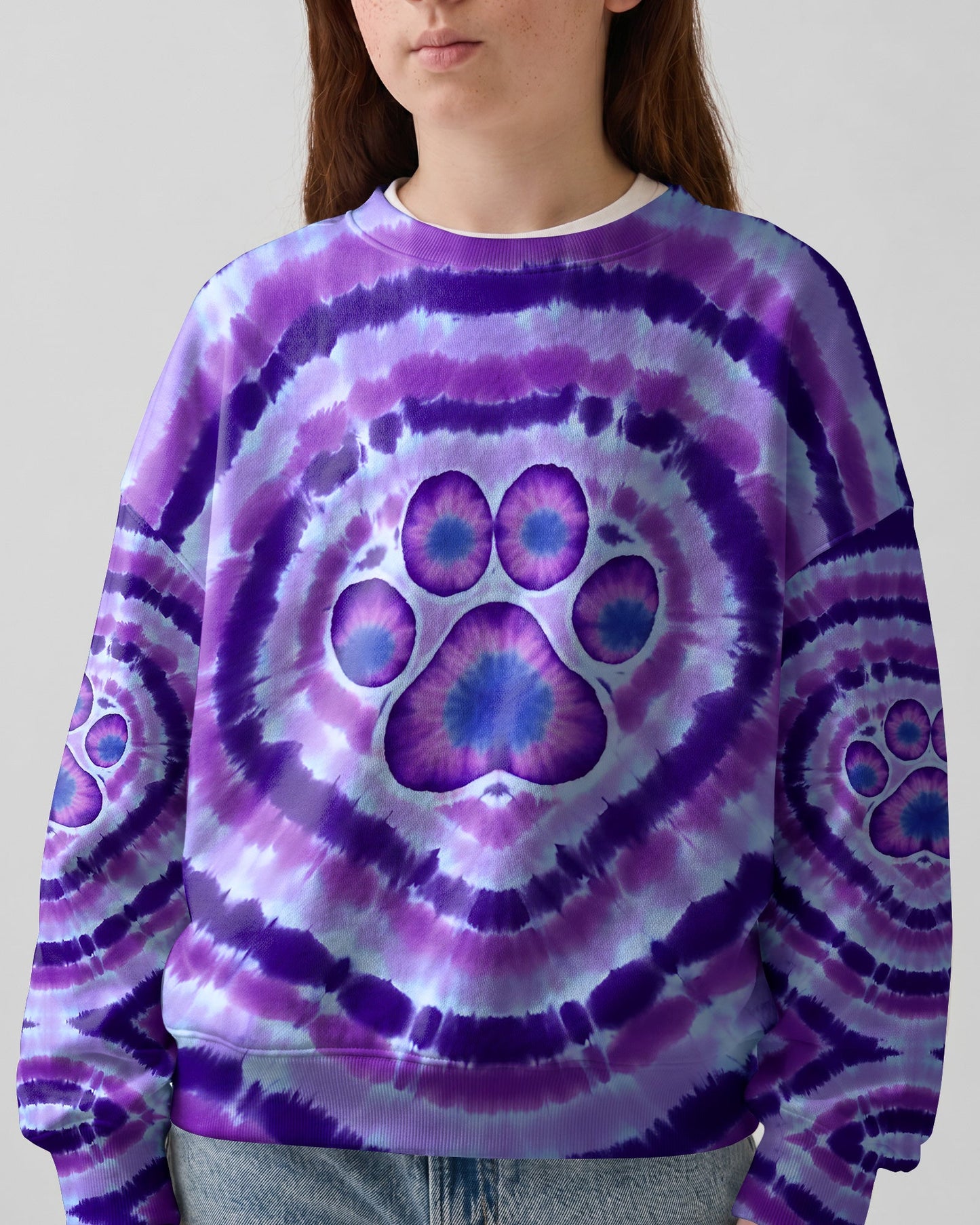 PAW PRINT PURPLE KIDS ALL OVER PRINT - TYQY1106263