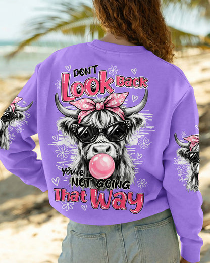 DON'T LOOK BACK YOU'RE NOT GOING THAT WAY COW ALL OVER PRINT - TY1504261