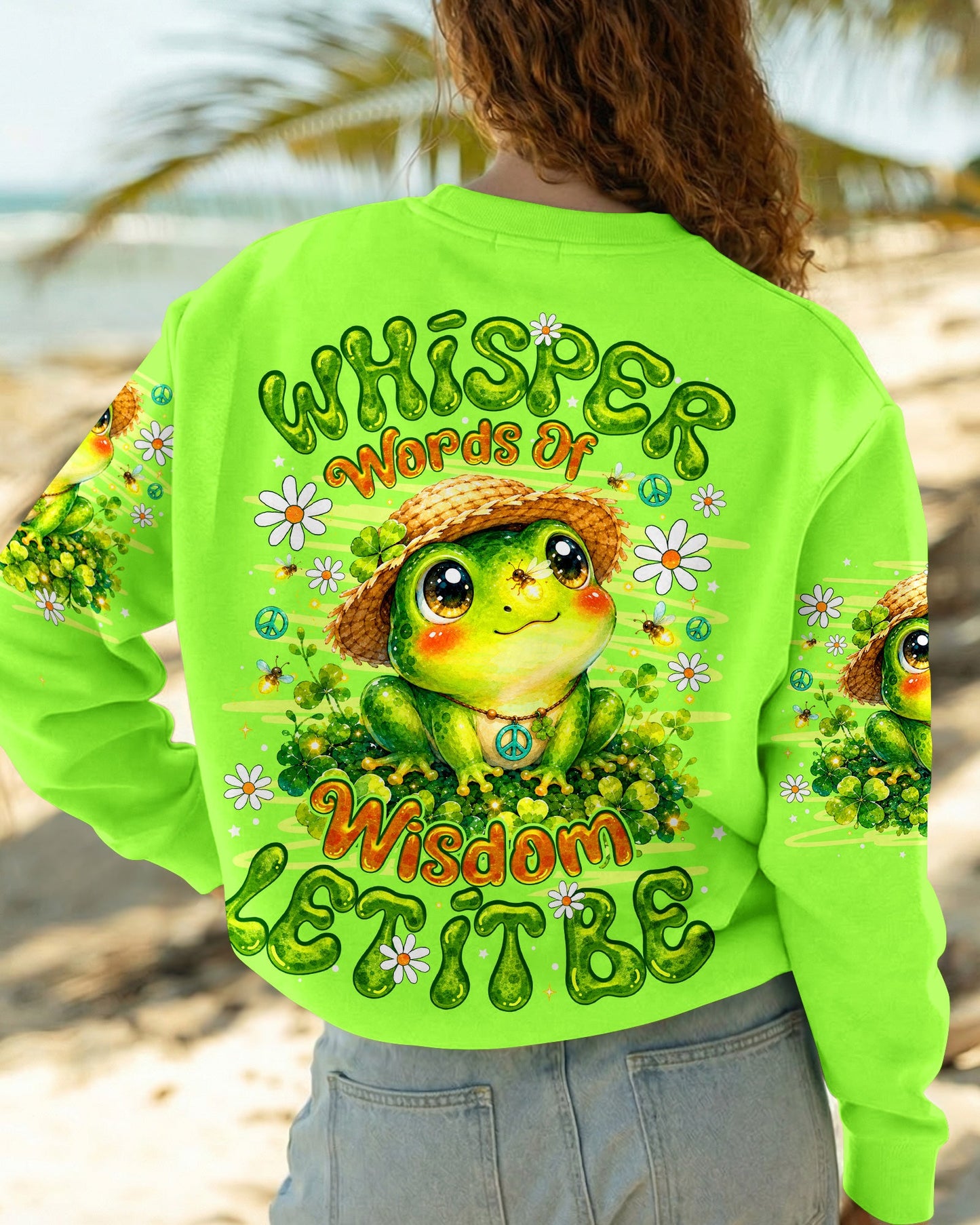 WHISPER WORDS OF WISDOM LET IT BE FROG ALL OVER PRINT -  TLNO0707262