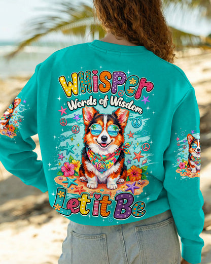 WHISPER WORDS OF WISDOM LET IT BE CORGI BEACH DOG ALL OVER PRINT - TYQY0405261