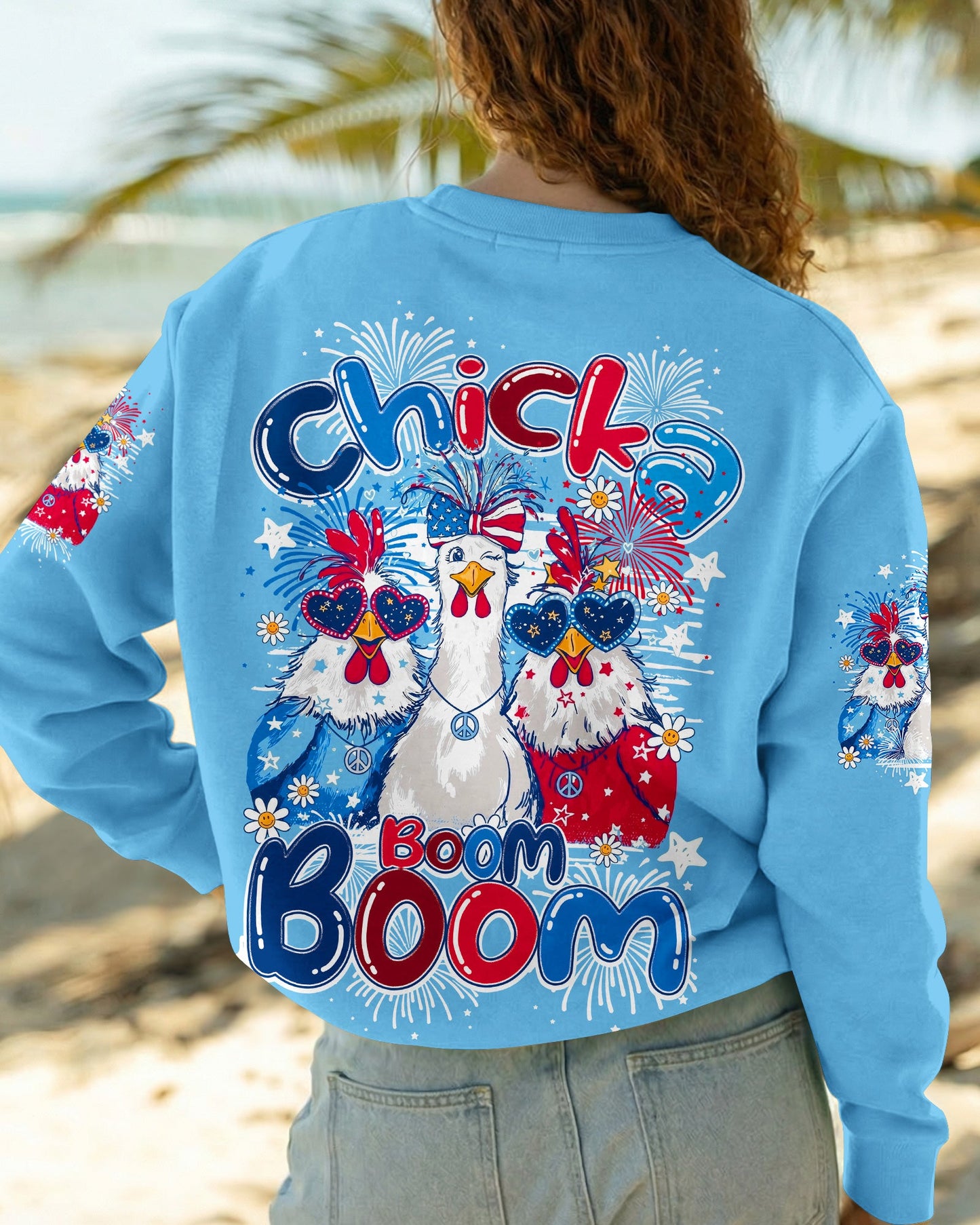 CHICKA BOOM BOOM HIPPIE CHICKEN ALL OVER PRINT - TY2105261
