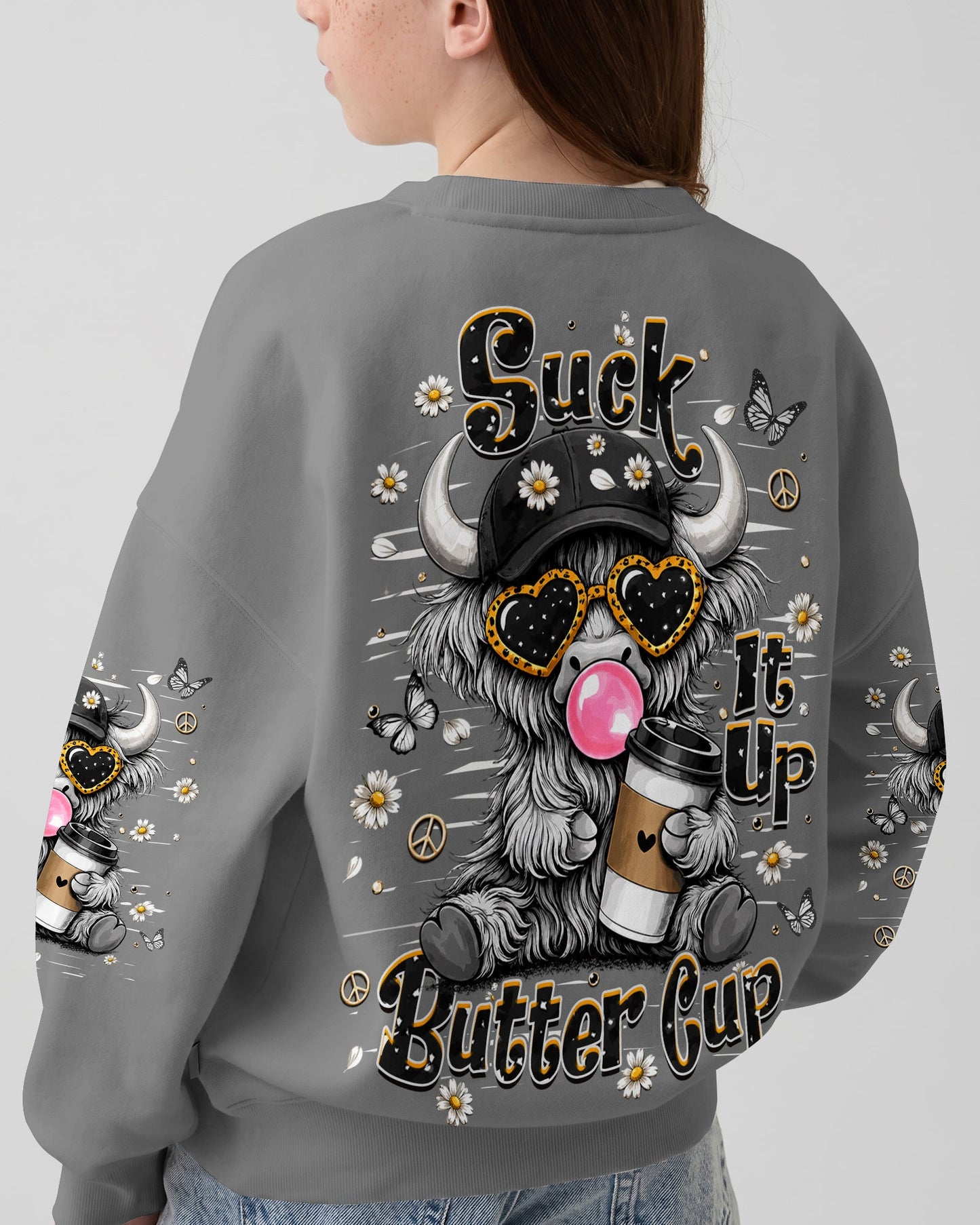 SUCK IT UP BUTTERCUP COW KIDS ALL OVER PRINT  - TLHN0806264
