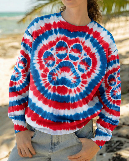 RED WHITE AND BLUE PAW ALL OVER PRINT - TYQY0104261
