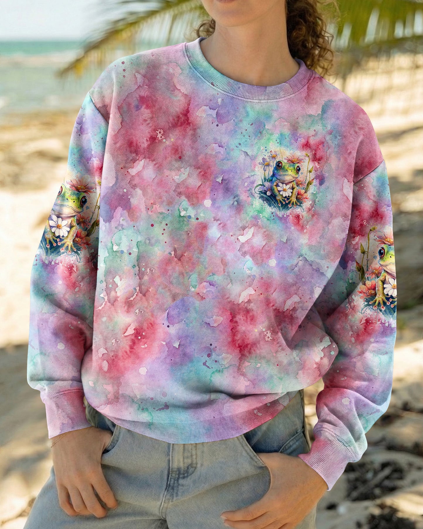 BE YOU THE WORLD WILL ADJUST FROG ALL OVER PRINT - TLHG2605262
